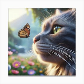 Butterfly Cat 1 Canvas Print