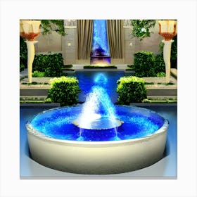 Fountain In The Garden 3 Canvas Print