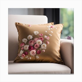 Roses On A Pillow Canvas Print