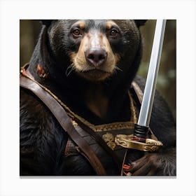 Samurai Bear 1 Canvas Print