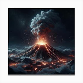 Volcano In The Sky Canvas Print