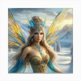 Fairy In the snow  Canvas Print