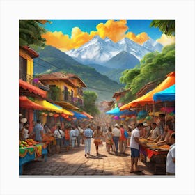 Colombian Festivities Ultra Hd Realistic Vivid Colors Highly Detailed Uhd Drawing Pen And Ink (42) Canvas Print