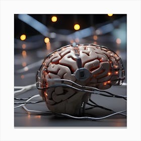 Brain With Wires 1 Canvas Print