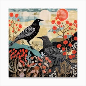 Bird In Nature Cowbird 2 Canvas Print