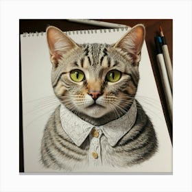 Cat With A Collar Canvas Print