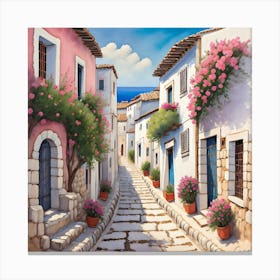 Greek Alley Canvas Print