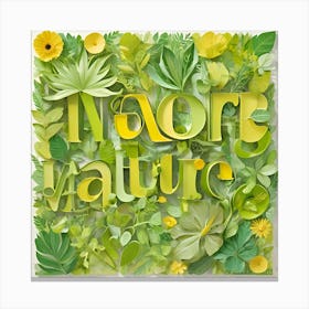 Nature Paper Cut Art Canvas Print