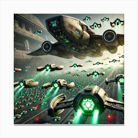 Venusian Aphraxis Supreme Drone Swarm Converted Canvas Print