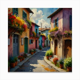 Colorful Street Canvas Print