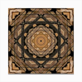 Abstraction Wooden Mandala 1 Canvas Print