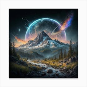 Space Landscape 1 Canvas Print