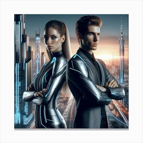 Futuristic Couple 44 Canvas Print