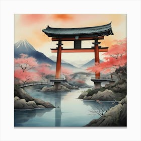 Japanese Tori Gate 1 Canvas Print