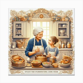 How to Prepare Treasured Family Recipes with Your Loved Ones Canvas Print