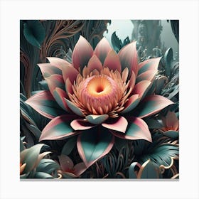 Surreal Exotic Flower 5 Canvas Print