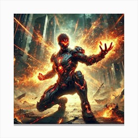 A Dynamic Sci Fi Action Scene Featuring Icarion So Canvas Print