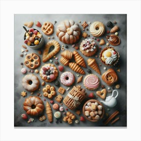 Donuts And Pastries Canvas Print