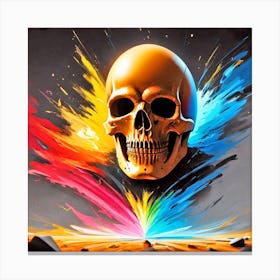 Colorful Skull Canvas Print
