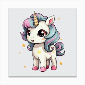 Cute Unicorn 663 Canvas Print