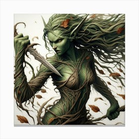 Elf In The Woods Canvas Print