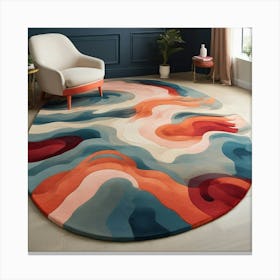 Abstract Wave Rug Canvas Print