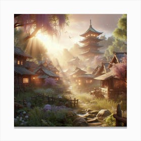 Japanese Village 1 Canvas Print