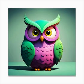 Colorful Owl 17 Canvas Print