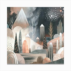 Night In The Forest Canvas Print