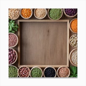 Legumes As A Frame (73) Canvas Print