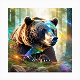Bear In The Forest 10 Canvas Print