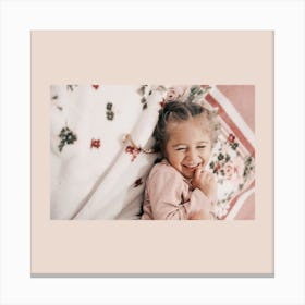 Little Girl Laughing Canvas Print