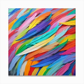 Colorful Feathers 4 Canvas Print