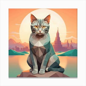 Cat In The City Canvas Print