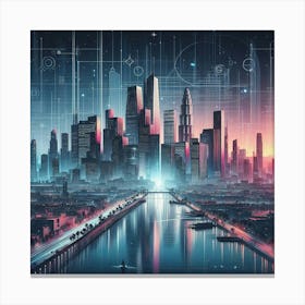 Futuristic Cityscape 155 Leinwandbild