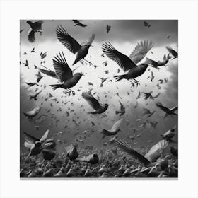 Birds In Flight Canvas Print