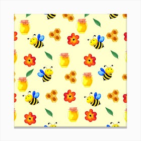Bees And Honey Canvas Print