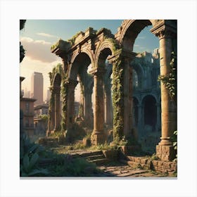 Ruins Of A City 15 Canvas Print