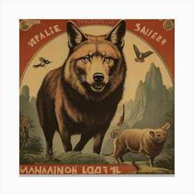 Default Default Vintage And Retro Animal Advertising Aestethic 1 (1) Canvas Print