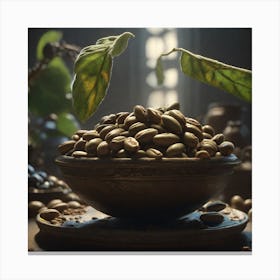 Coffee Beans In A Bowl 16 Canvas Print