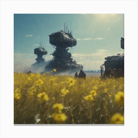 Field Of Yellow Flowers 20 Canvas Print