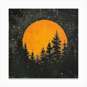 Moonlight In The Forest 4 Canvas Print