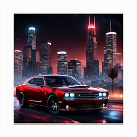 LA Charger Canvas Print