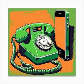 Old Fashioned Telephone Canvas Print