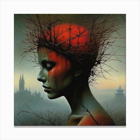 'The Head Of A Woman' Canvas Print