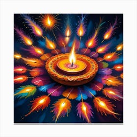 Diwali Paintings Art Print Canvas Print