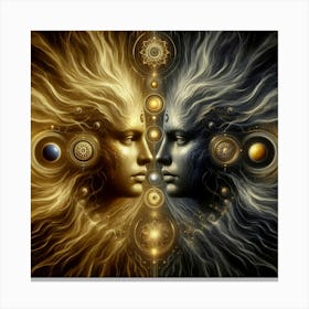Two Faces Of The Sun Canvas Print