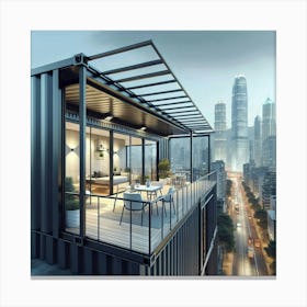 Shipping Container Apartment Canvas Print