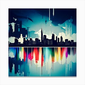 Abstract City Skyline 4 Canvas Print