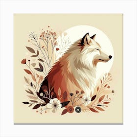 A peaceful wolf Canvas Print